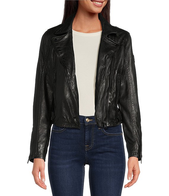 Dillards womens leather jackets sale