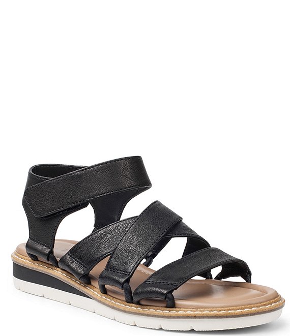 Color:Black - Image 1 - Andres Leather Gladiator Sandals