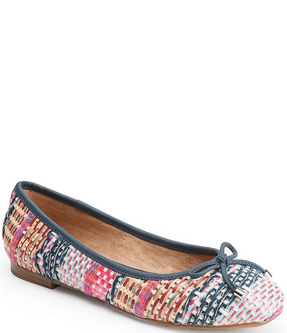 Me Too Saylor Raffia Ballet Bow Flats Dillard's