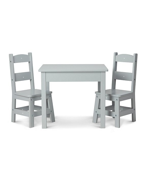 Melissa doug kids furniture 2024 wooden table 4 chairs