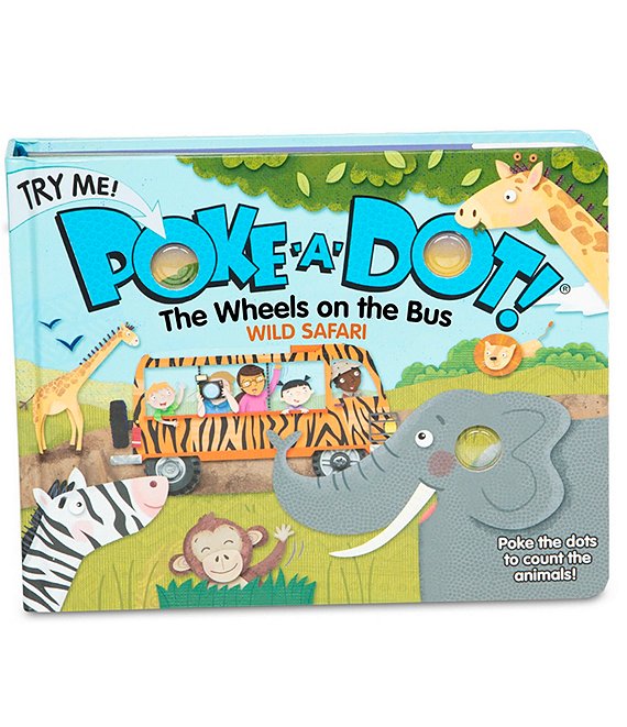 Melissa & Doug Poke-a-Dot - The Wheels on the Bus Wild Safari Board Book