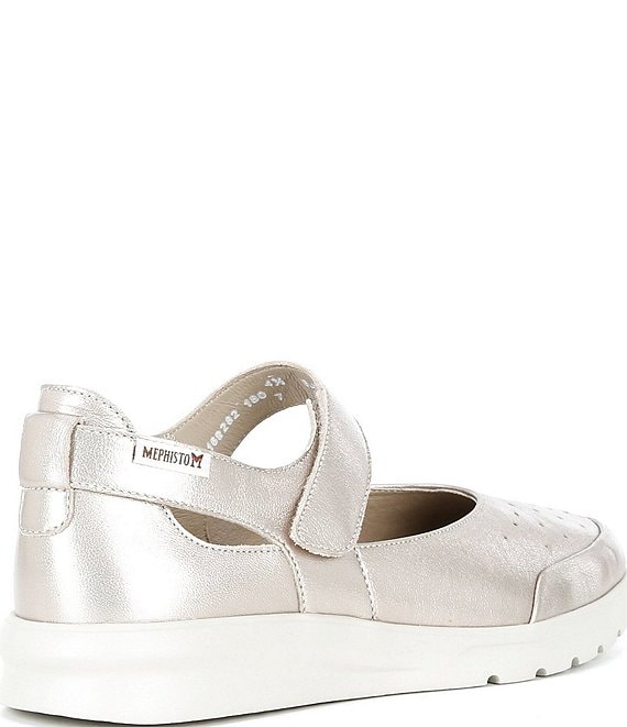 マーメイド・マーダーズ Mephisto Marsia Perforated Leather Mary Jane Wedge Sneakers