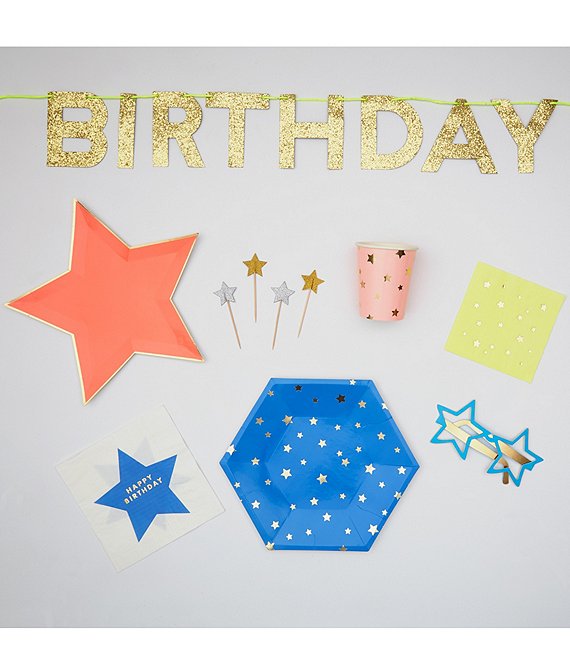 Meri Meri Neon Star Birthday Complete Party Bundle