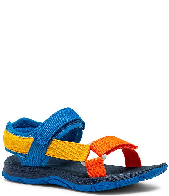 Color:Blue Multi - Image 1 - Boys' Kahuna Web Water Friendly Rainbow Sandals (Youth)
