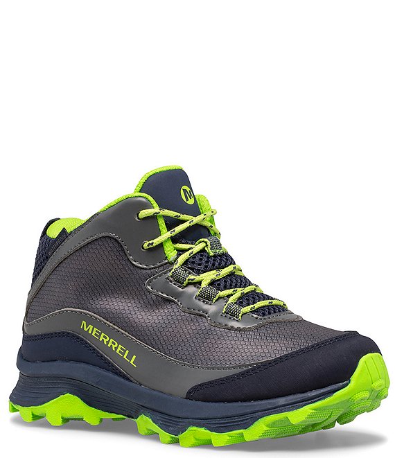 Color:Navy/Grey/Lime - Image 1 - Boys' Moab Speed Waterproof Boots (Toddler)