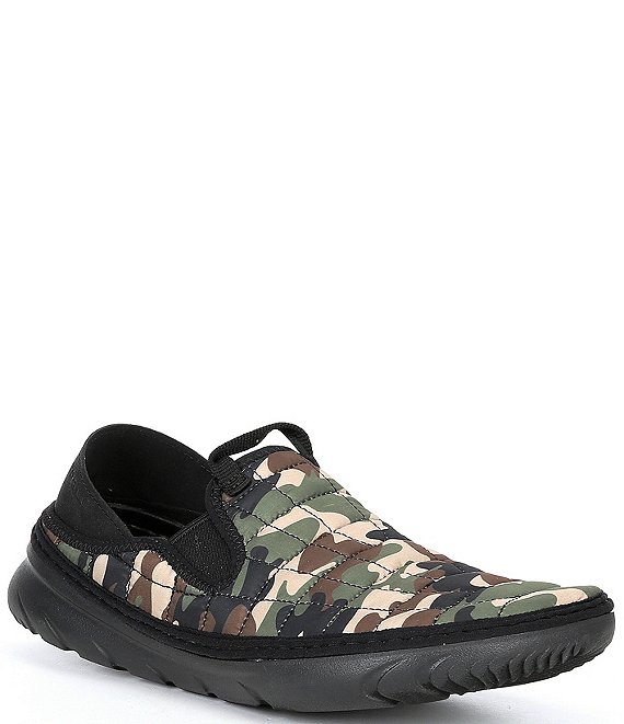 Color:Green Camouflage - Image 1 - Men's Quilted Camo Print Nylon Hut Mocs