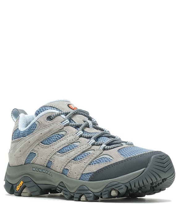 Color:Smoke - Image 1 - Women's Moab 3 Leather Mesh Hiker Sneakers