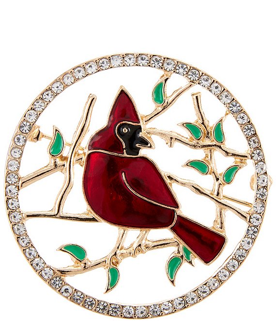 Merry & Bright Cardinal Holiday Pin