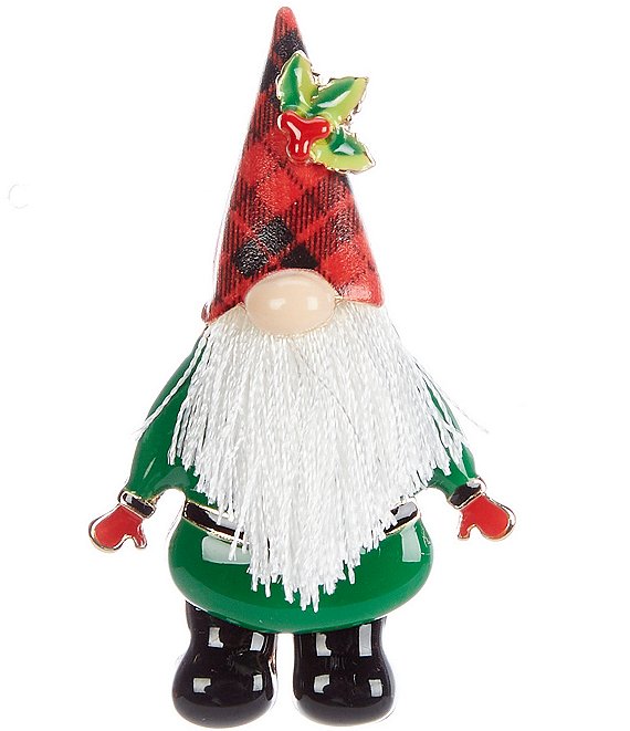 Merry & Bright Christmas Gnome Pin