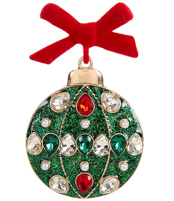 Merry & Bright Embellished Ornament Brooch