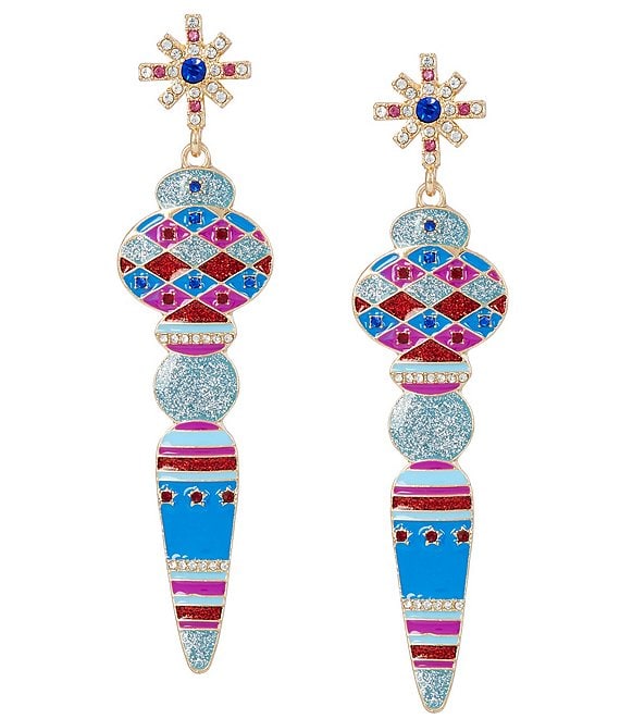 Merry & Bright Enamel Ornament Drop Earrings