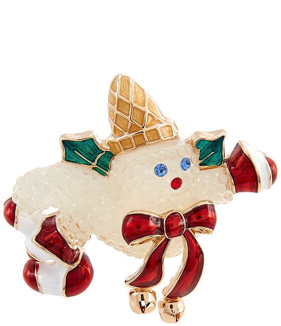Merry & Bright Flying Mr. Bingle Christmas Pin