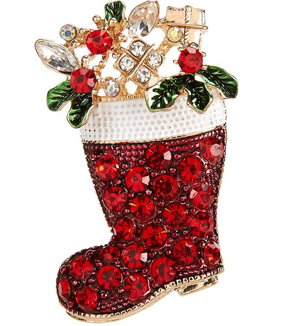 Merry & Bright Holiday Stocking Pin