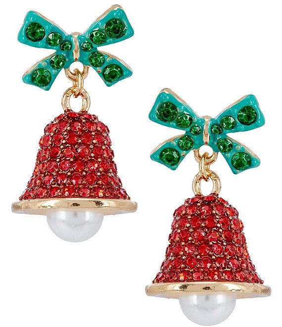 Merry & Bright Jeweled Bell Drop Earrings