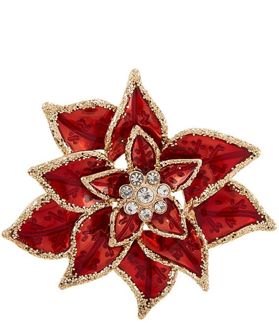 Merry & Bright Poinsettia Pin