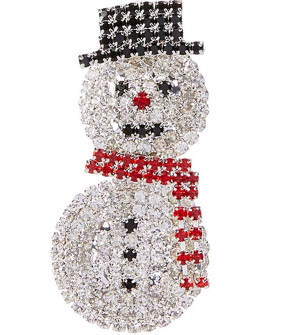 Merry & Bright Snowflake Rhinestone Pin