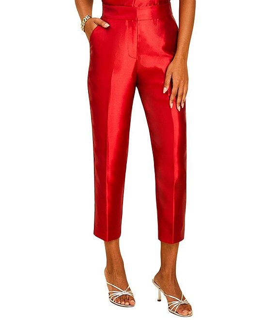Mestiza New York Palau Silk Twill Cigarette Coordinating Crop Pants