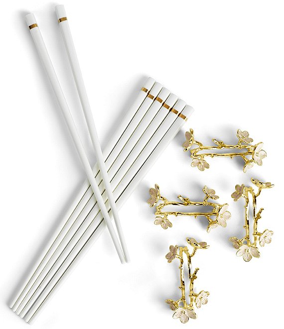 Michael Aram Cherry Blossom Chopsticks & Stands Set