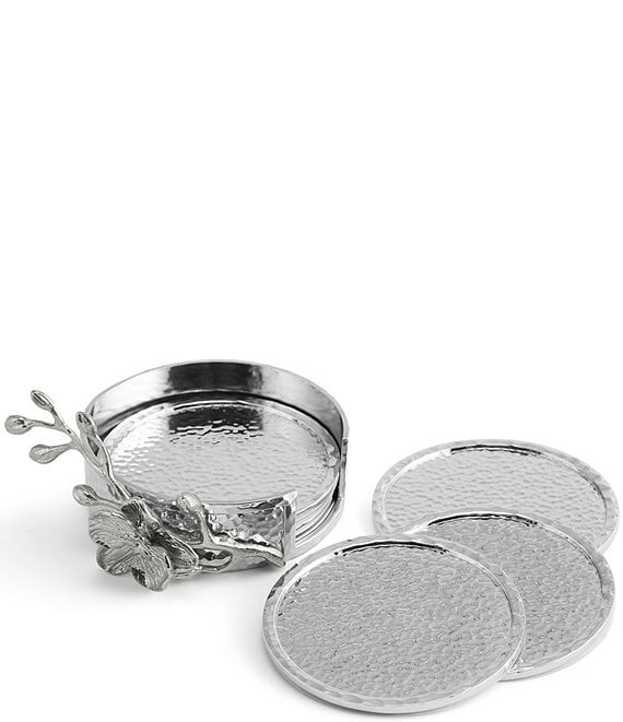 Michael Aram White Orchid Collection Drink Coaster Set