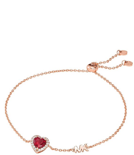 Heart Beaded Triple Layered Bracelet Rose Gold | Lisa Angel