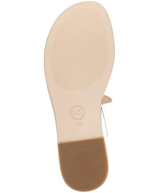 マイケル Michael Kors Berkley Leather Zip Hardware Slide Sandals | Dillard's