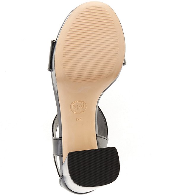 Michael Kors Berkley Leather Zip Stacked Block Heel Platform