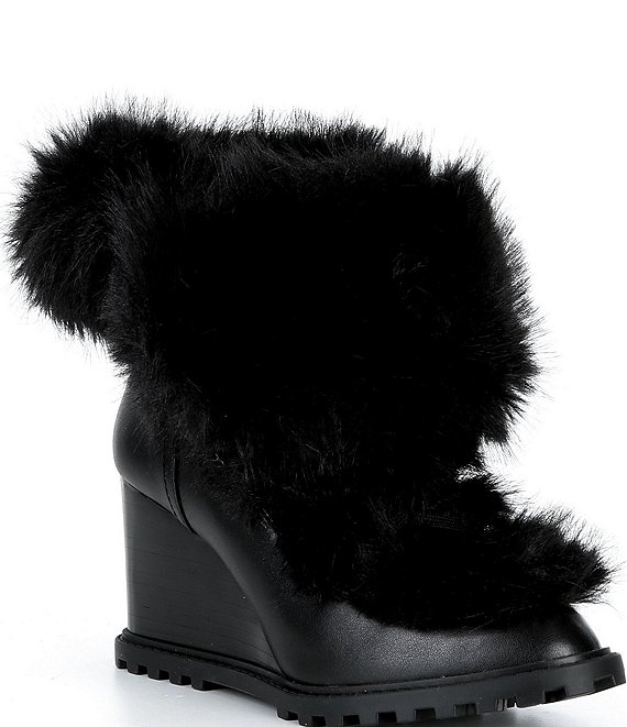 Michael Kors Blakely Faux Fur Wedge Ankle Booties