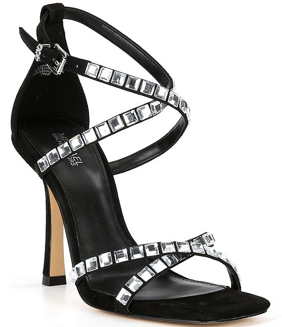Michael Kors Celia Suede Crystal Embellished Dress Sandals | Dillard's