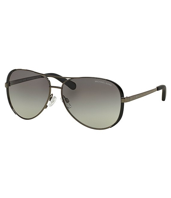 Color:Grey Gradient - Image 1 - Chelsea Metal UVA/UVB Protection Aviator Sunglasses