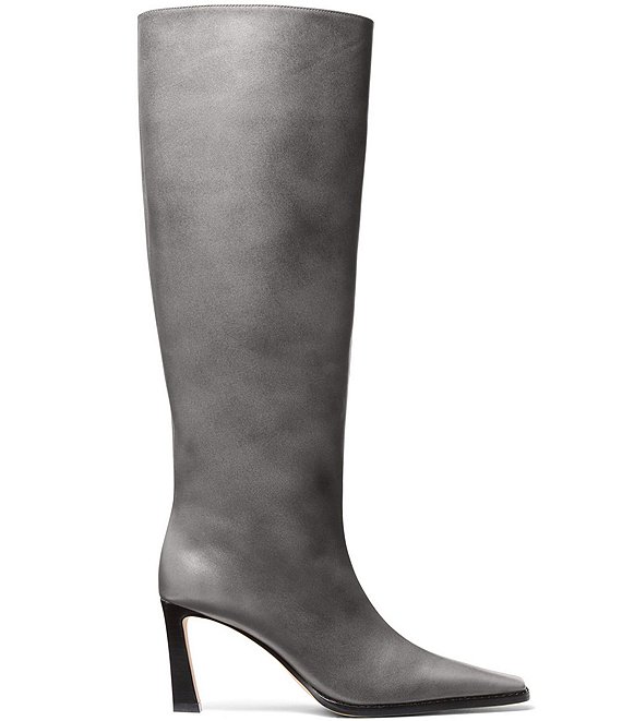 Reflect グレー オープントゥ ハイヒール Michael Kors Darrah Nappa Leather Tall Boots | Dillard's