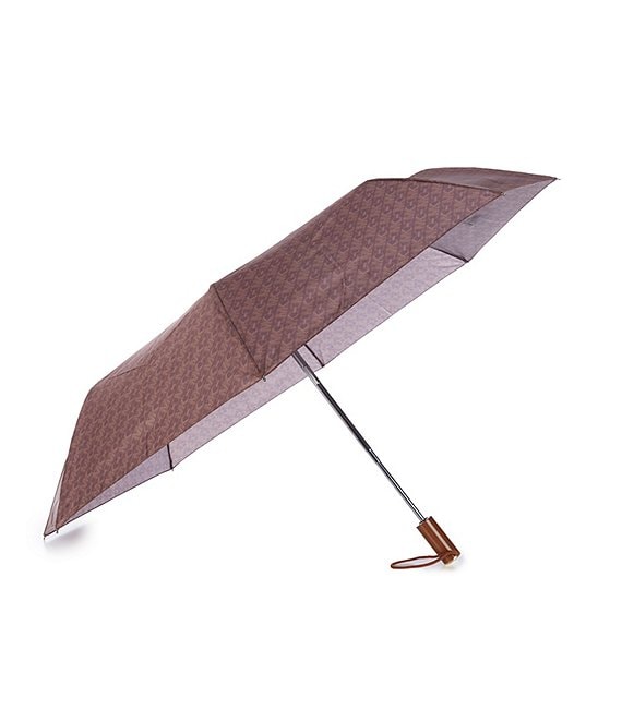 Michael Kors Empire Signature Umbrella - Brown/Luggage