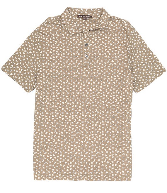 Michael Kors File Print Short Sleeve Polo Shirt | Dillard's