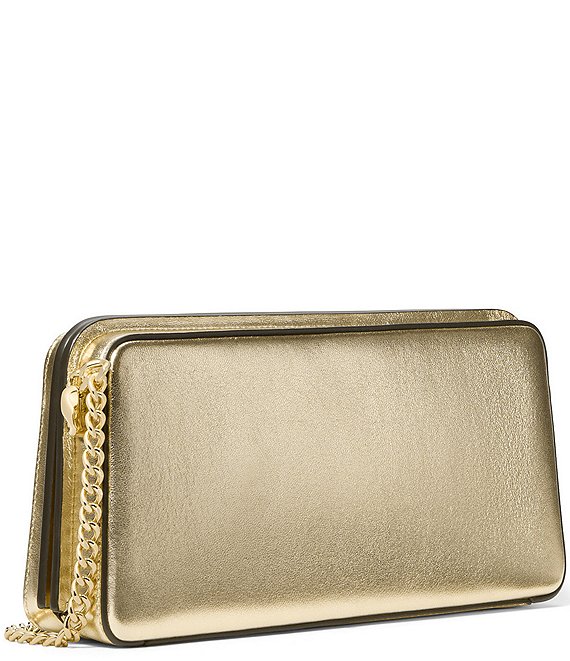 5000vt金 Michael Kors Goldie Medium East West Metallic Chain Clutch | Dillard's
