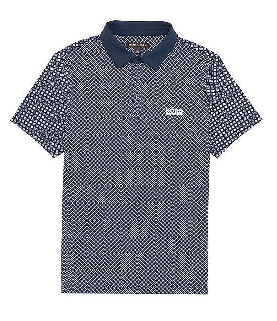 Michael Kors Golf Printed Stretch Short Sleeve Polo Shirt | Dillard's