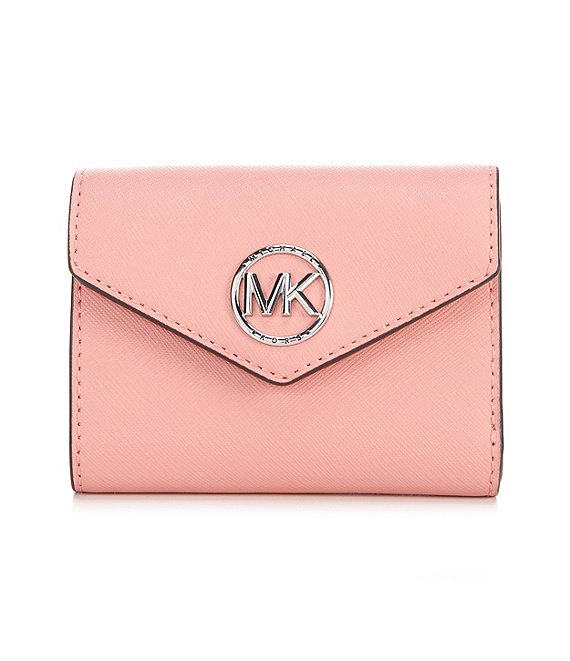 Michael Kors Greenwich Medium Envelope Trifold Saffiano Logo Closure ...