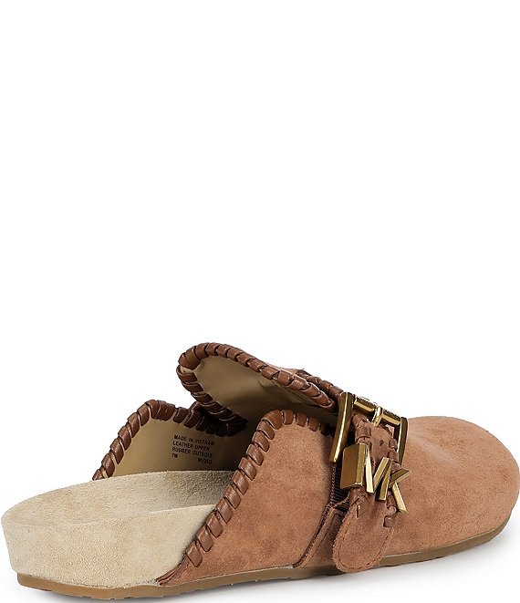 Michael Kors Greer Suede Logo Mules | Dillard's