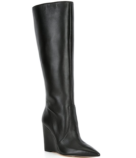 Michael Kors Isra Leather Wedge Tall Boots | Dillard's