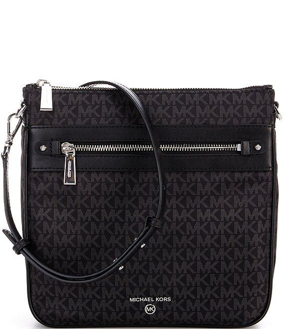Michael+Kors+Jet+Set+Kenly+Signature+Crossbody+Handbag+-+Black for sale  online