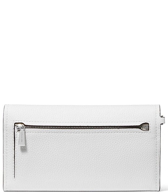 フェイスプレイヤー アクセサリーセット ディープホワイト Michael Kors Jet Set Matte Pebbled Leather Medium Flap Double Zip