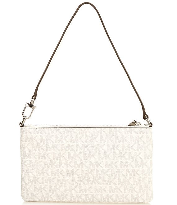 MICHAEL KORS ホワイト ショルダーバッグ Michael Kors Jet Set Medium Convertible Wristlet Shoulder Bag