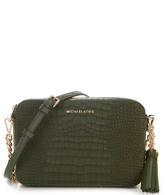 Croco Luxe Medium Shoulder Bag