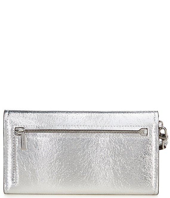 Micheal kors #さえぷ Michael Kors Jet Set Medium Metallic Flap Double Zip Wristlet