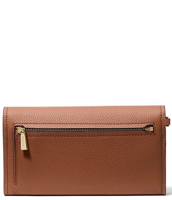 マイケル Michael Kors Jet Set Pebbled Leather Medium Flap Double Zip