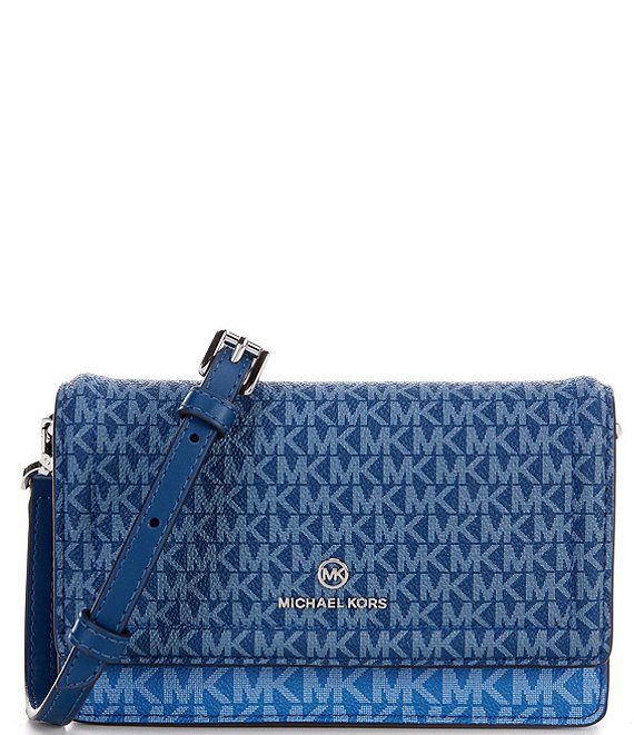 michael kors blue and white crossbody