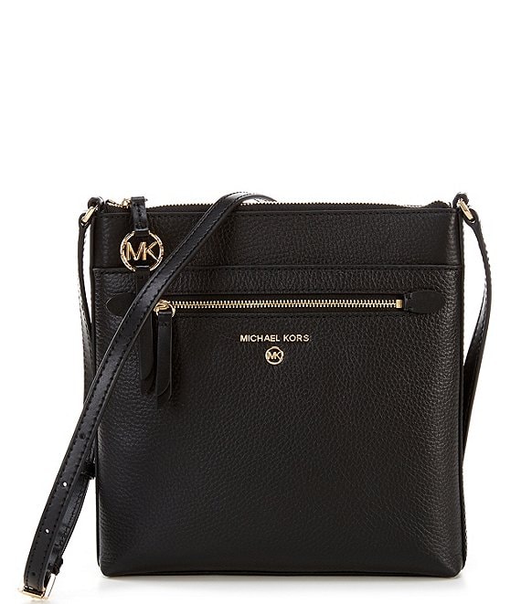 Michael Kors Women's Jet Set Crossbody Leather Bag, Black, Large :  Amazon.in: Fashion