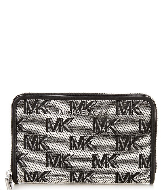 Michael Kors Jet Set Small Woven Leather Card Case