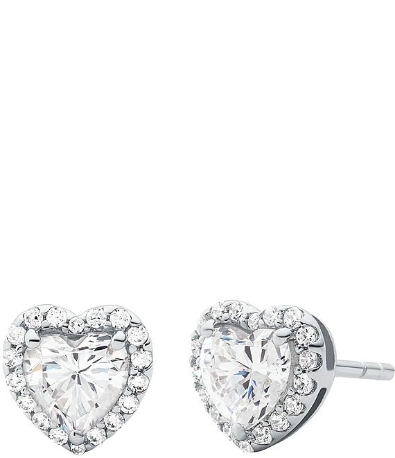 Michael Kors Kors Brilliance Pave Heart Stud Earrings | Dillard's