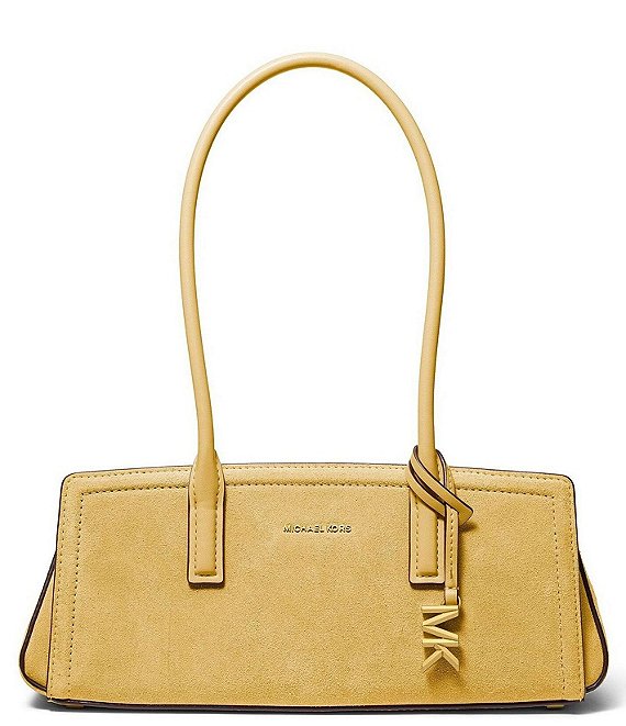Michael Kors Laila Small East West Suede Double Handle Shoulder