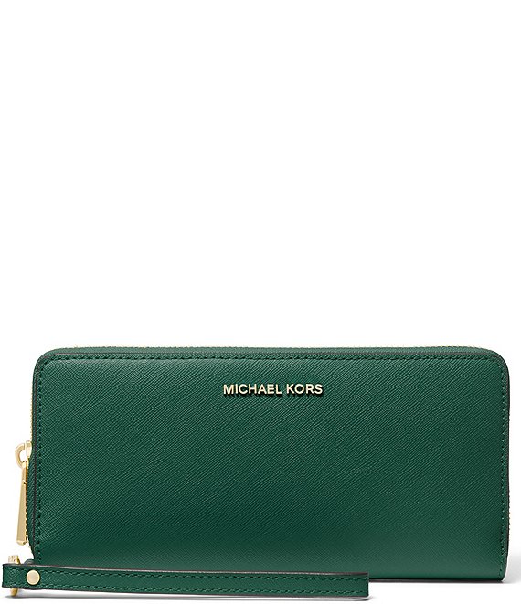 MICHAEL KORS LARGE TRAVEL CONTINENTAL WRISTLET WALLET purchases PHONEHOLDER PALMETTO GREEN