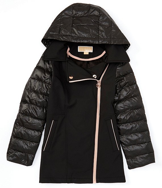 Michael kors asymmetrical sale hooded puffer coat